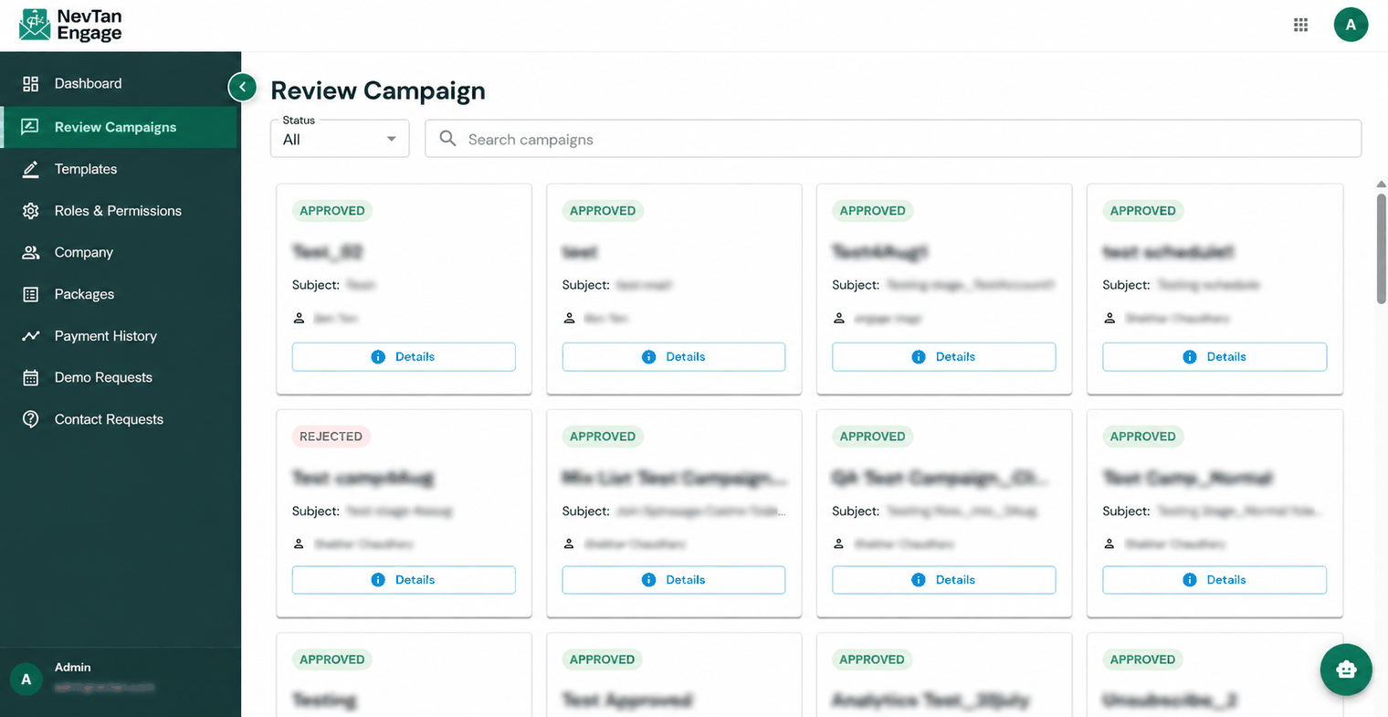 The campaign review queue